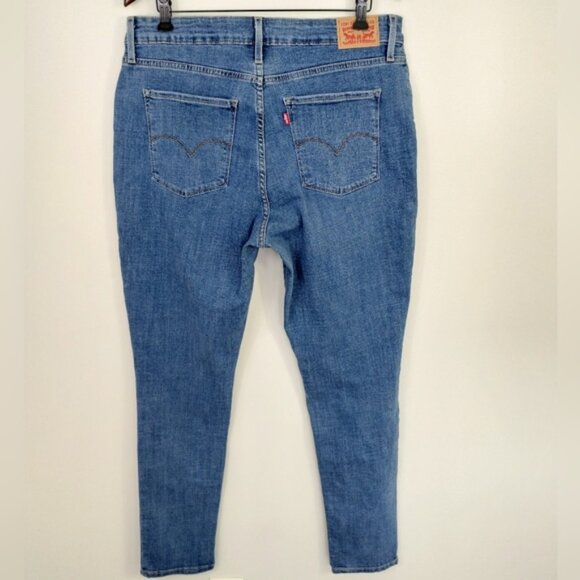 Levi's 721 Skinny Jeans Size 33 (34x29) Blue High Rise - Picture 11 of 14